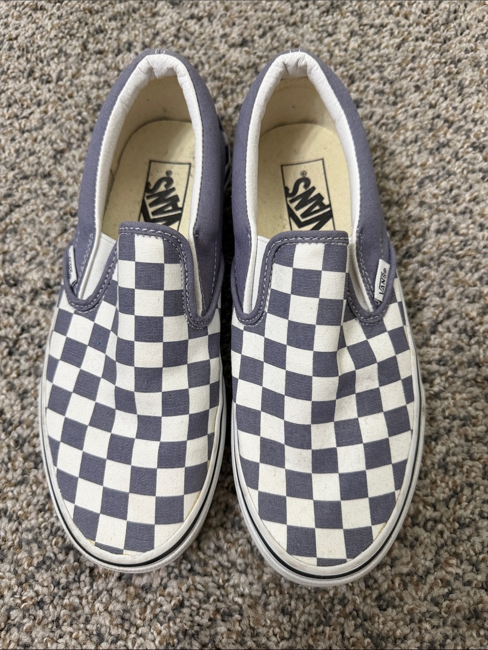 Vans Vans Slip-On Checkerboard Grey/White women’s 7.5